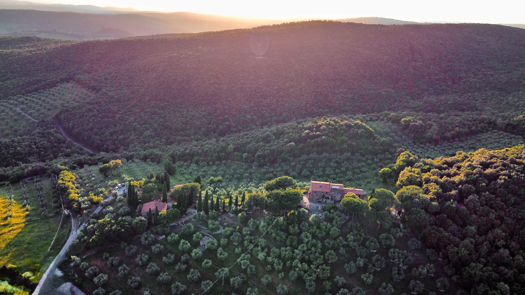 Landgut in der Toskana bei Sonnenuntergang – MASTERCLASS Toscana 2026